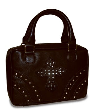 Bi-Cover-Black w/Rivets & Black Gem Cross-Med (Mar