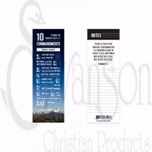 Bookmark-10 Commandments (Pack Of 25)