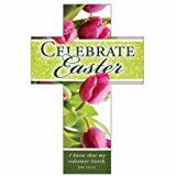 Bookmark-Celebrate Easter (Job 9:5)-Die Cut Cross