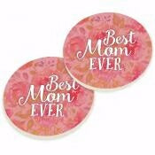 Car Coaster Set-Best Mom Ever (Set Of 2)