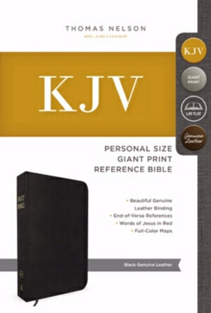 KJV Personal Size Giant Print Reference Bible-Blac