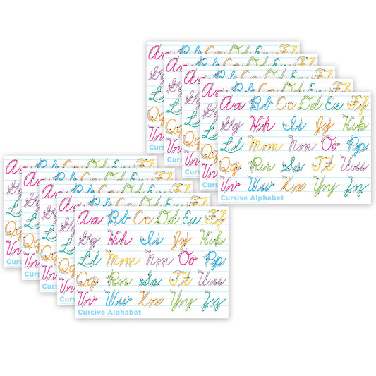 Smart Poly® PosterMat Pals™ Space Savers, 13" x 9-1-2", Traditional Cursive, Pack of 10