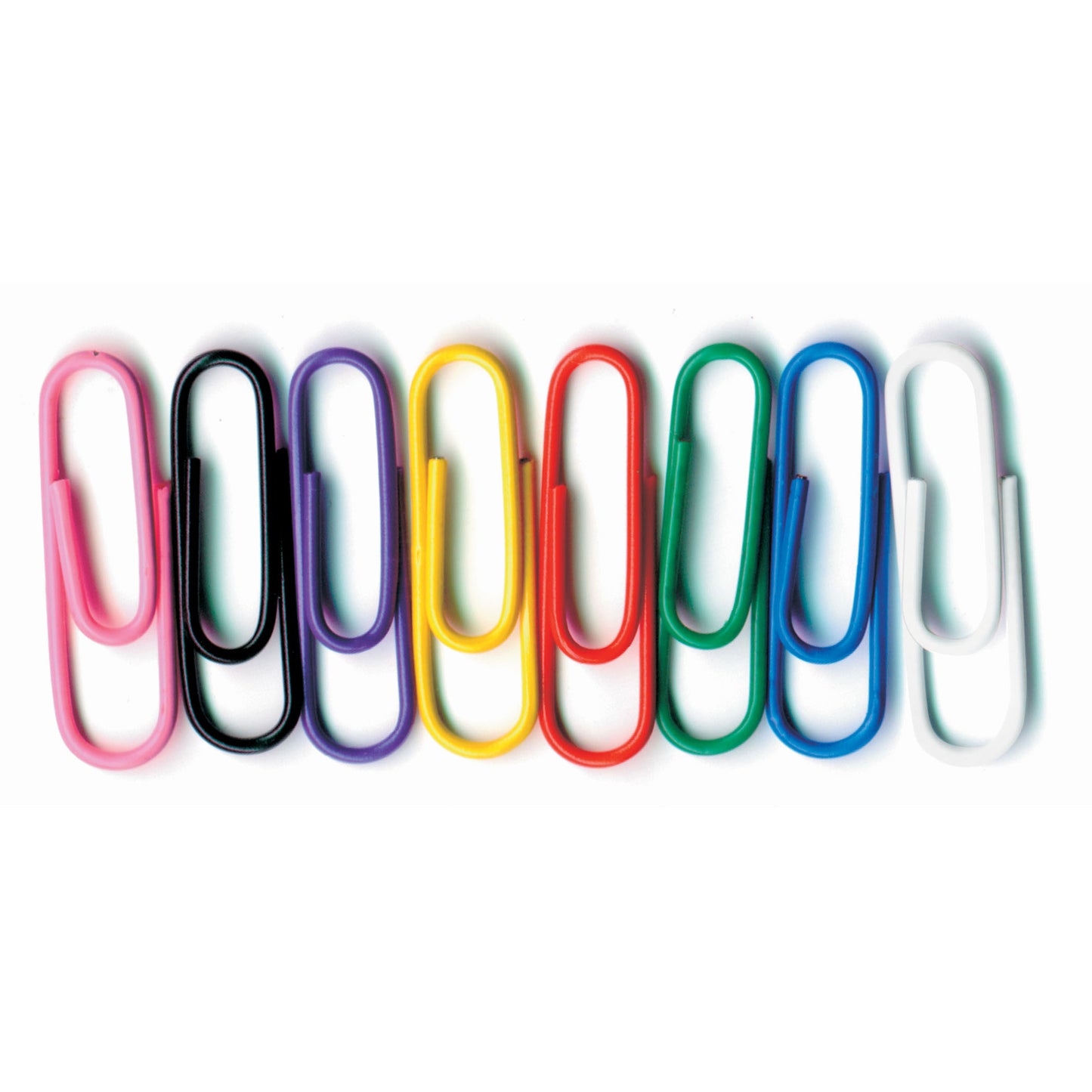 (10 Pk) Vinyl Coated Paper Clips Jumbo Size - 40 Per Pk