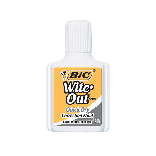 (12 Ea) Bic Witeout Quick Dry Correct Fluid