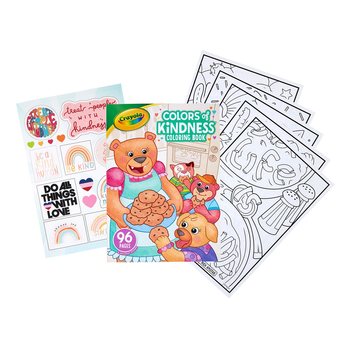 (12 Ea) 96pg Coloring Book Colors Of Kindness