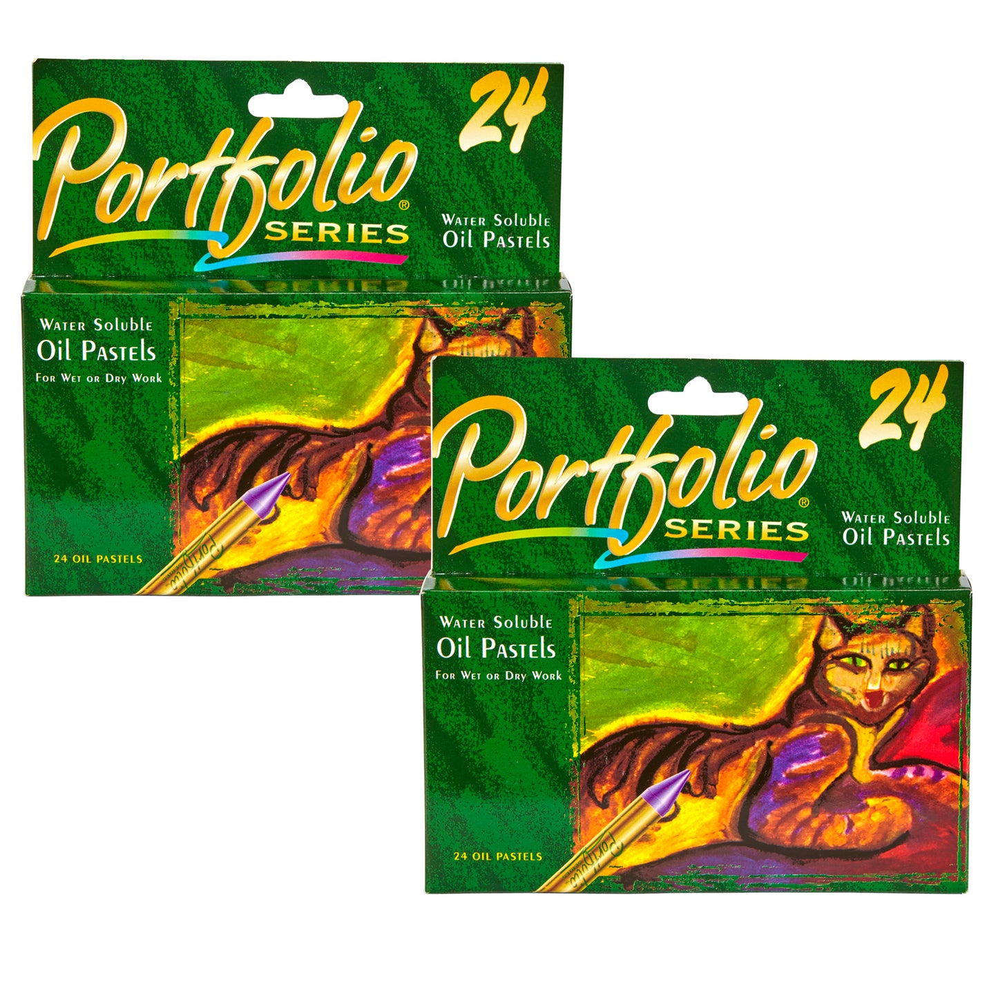 (2 Bx) Water Soluble Oil Pastels 24ct Per Bx Portfolio Series