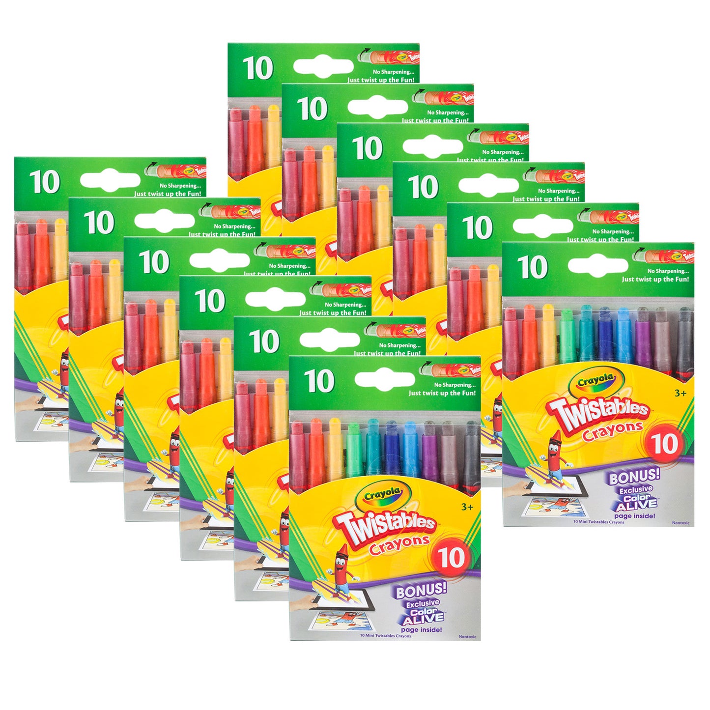 (12 Pk) 10ct Mini Twistables Crayns