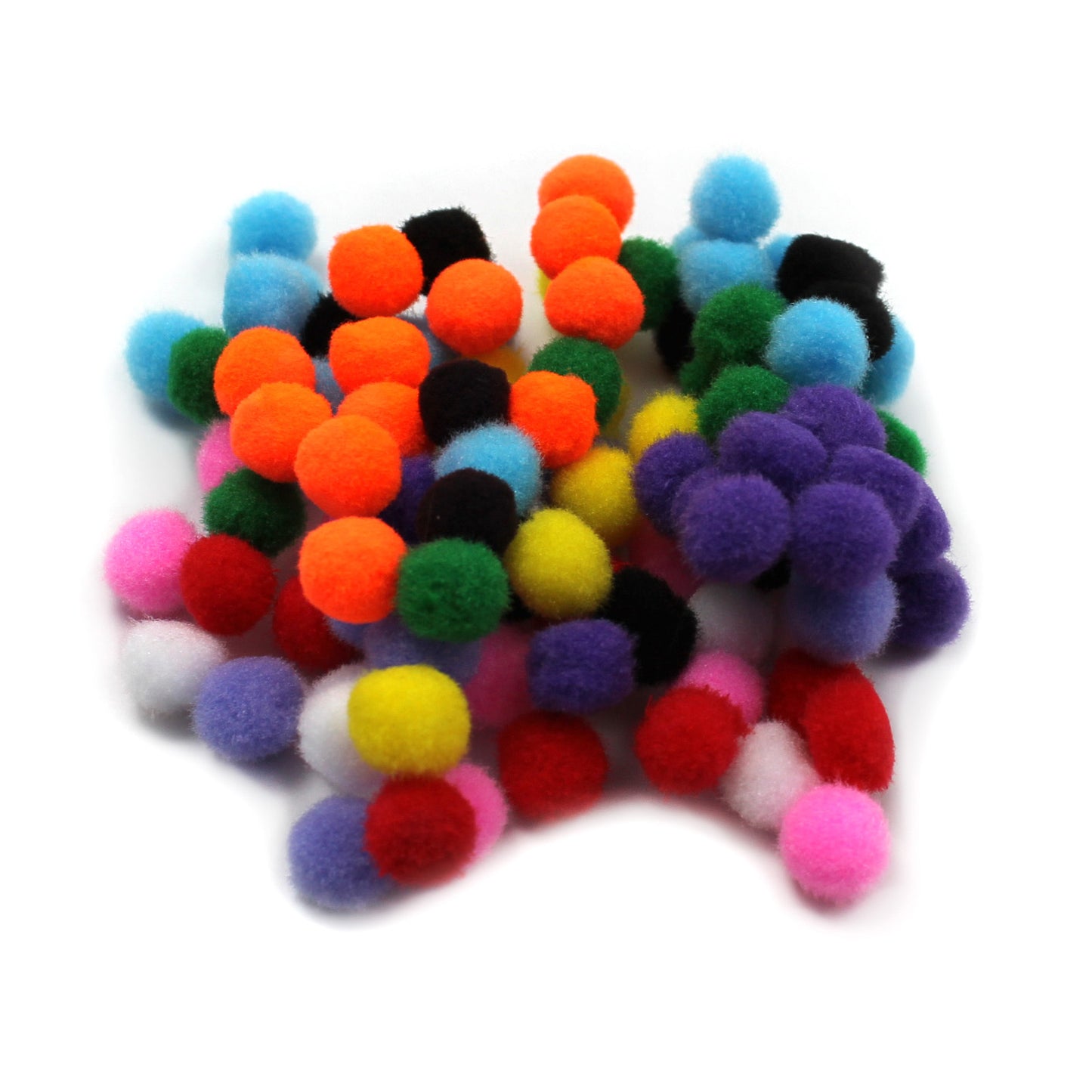 (12 Pk) Pom Poms 1.5in Asst Colors 100 Per Pk