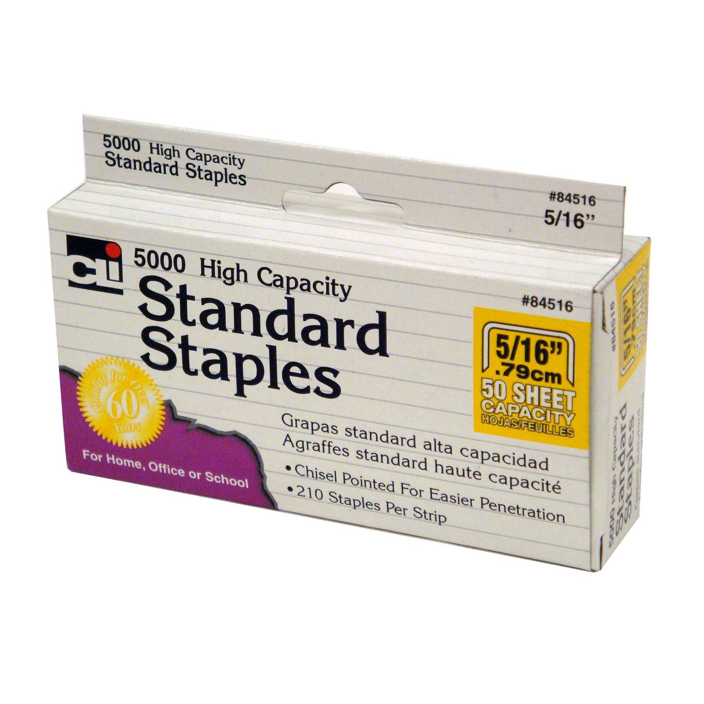 (10 Ea) High Capacity Std Staples 5000 Per Box