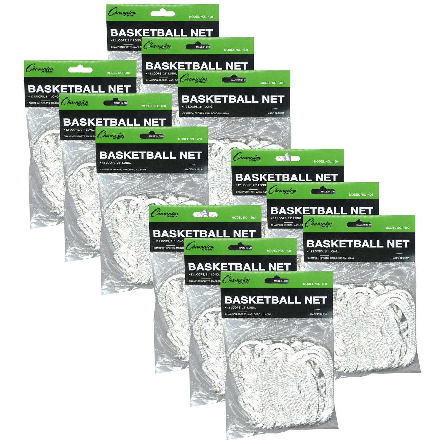 (12 Ea) Basketball Net Standard Indoor-outdoor