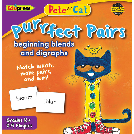 Pete The Cat Purrfect Pairs Game Beginning Blends And Digraphs