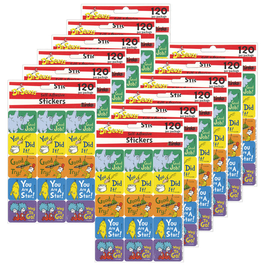 (12 Pk) Dr Seuss Success Stickers