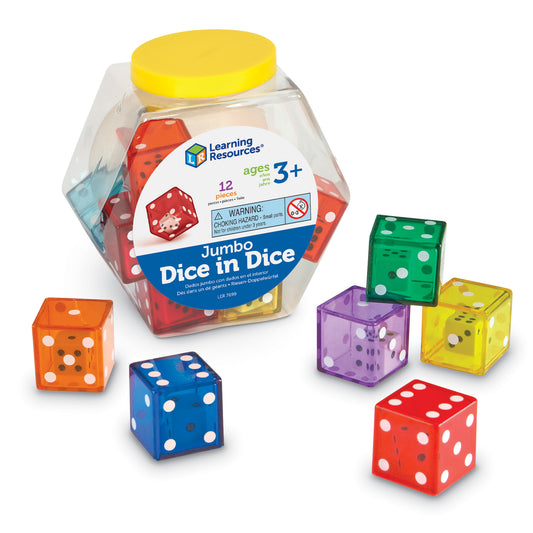 Jumbo Dice In Dice Set Of 12