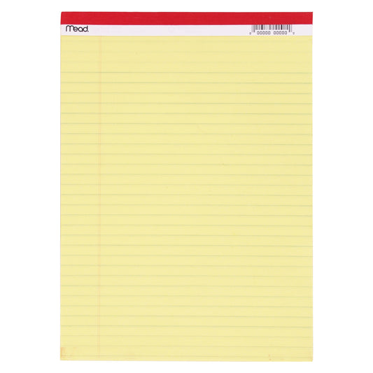 (12 Ea) Legal Pad 8.5 X 11.75 50 Shts Canary