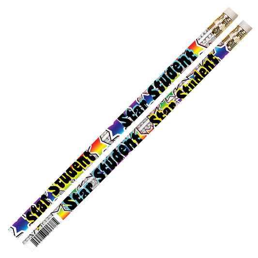 (12 Dz) Star Student Motivational Fun Pencils 12 Per Pk