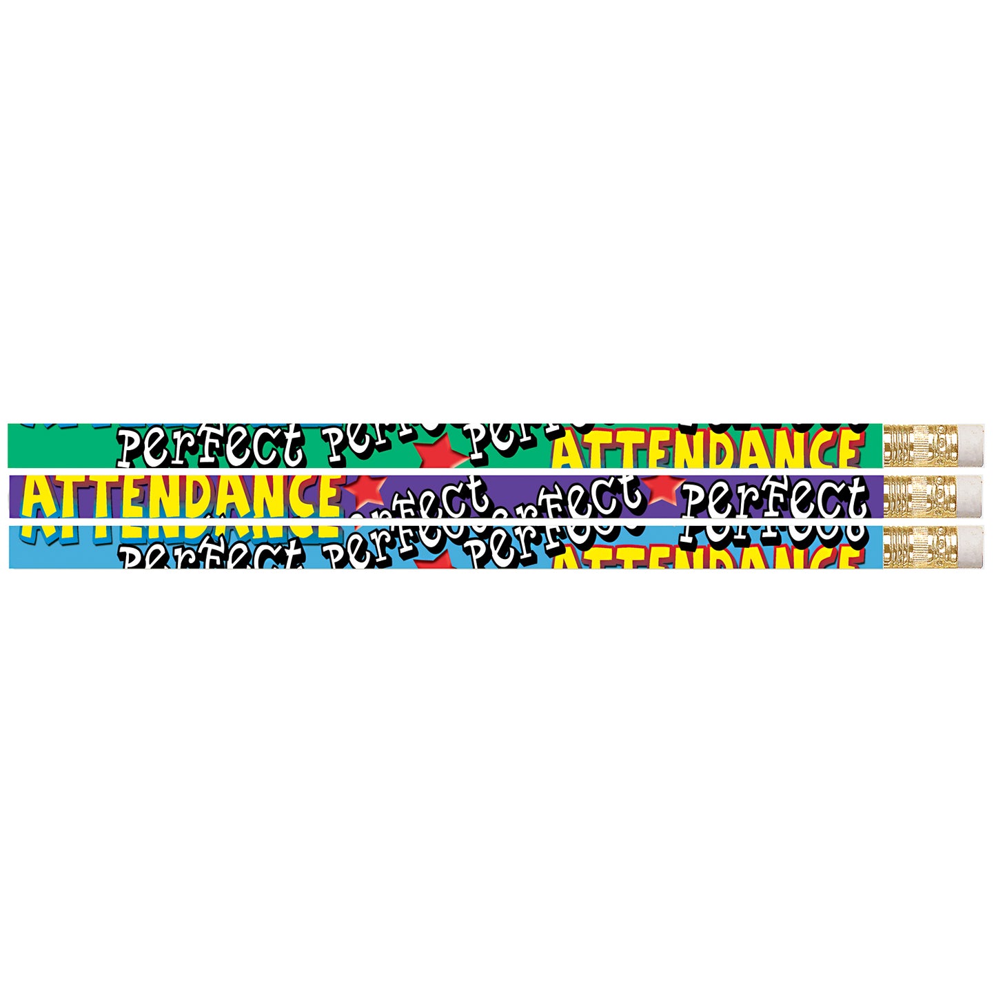 (12 Dz) Perfect Attendance Pencils 12 Per Pk