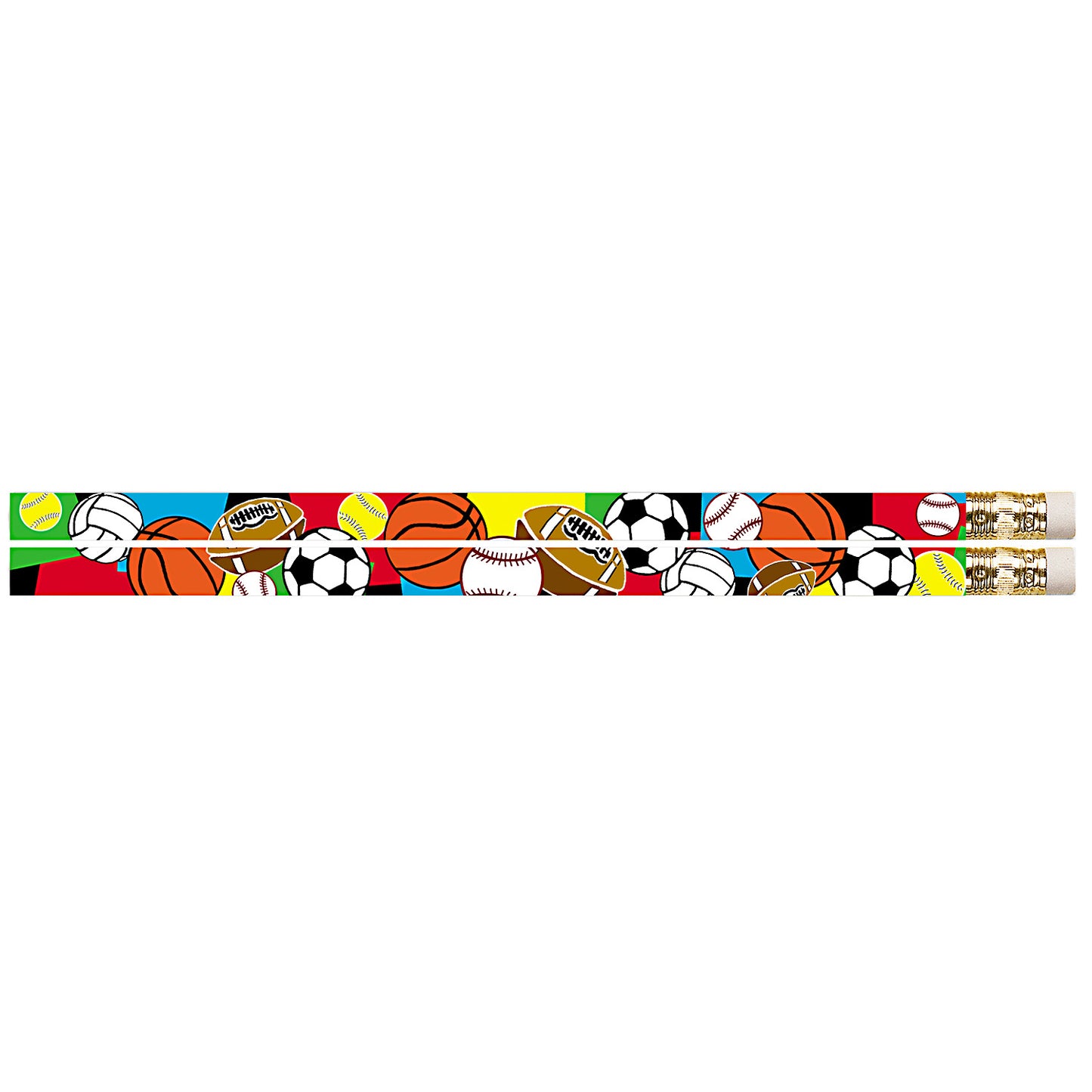 (12 Dz) Super Sports Motivational Fun Pencils 12 Per Pk