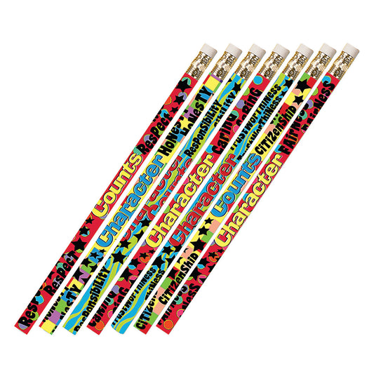 (12 Dz) Character Matters Pencils 12 Per Pk