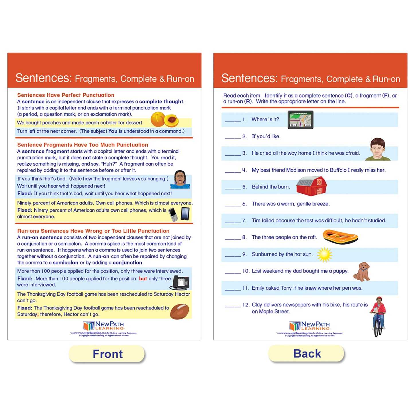 Usage: Sentences & Grammar Rules Bulletin Board Activity Chart Set