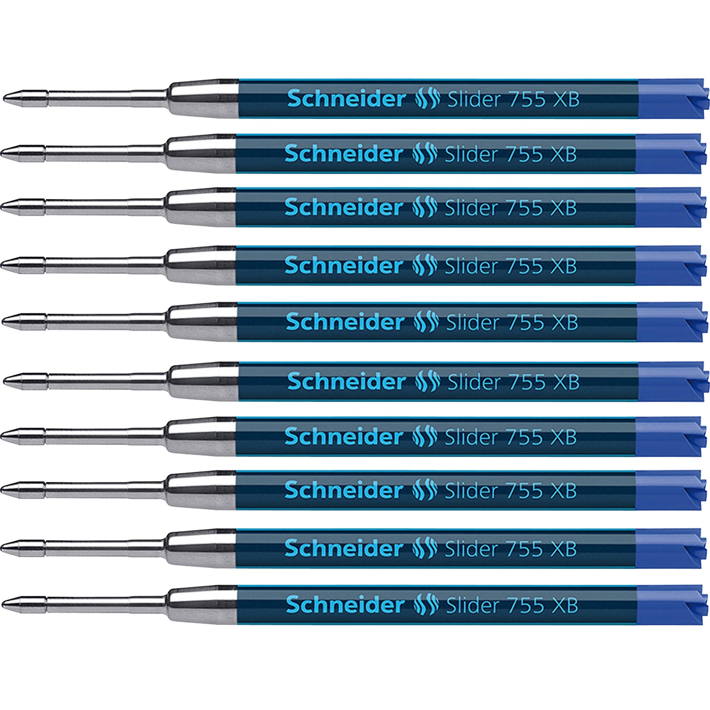 (10 Ea) Schneider Blue Slider 755 Xb Ballpoint Pen Refills