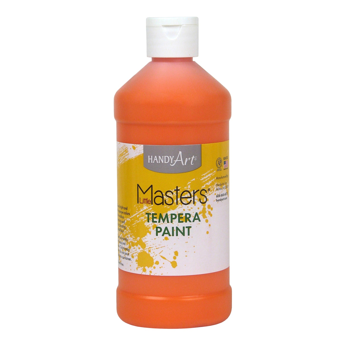 (12 Ea) Little Masters Orange 16oz Tempera Paint