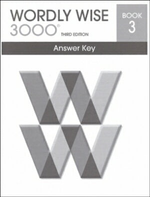 Wordly Wise 3000 Book 3 Answer Key