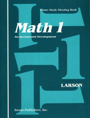 Saxon Math 1 Meeting Book First Edition