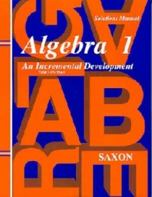 Saxon Algebra 1 Solutions Manual Third Edition